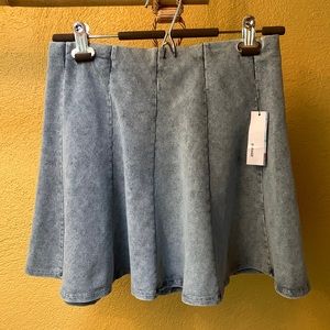 Garage, Indigo Wash Skater Skirt, NWT, Size Small.